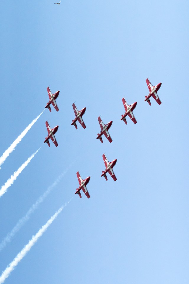 The Snowbirds in formation. Photo: Kevin Klingbeil