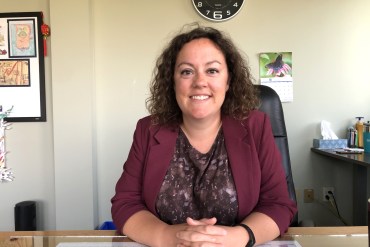 Yellowknife Mayor Rebecca Alty in her office at City Hall in July 2024. Emily Blake/Cabin Radio