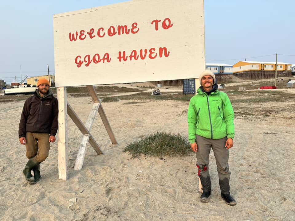 The two arrive in Gjoa Haven. Photo: The Route Less Paddled