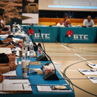 Delegates at the 2024 Gwich'in Annual Assembly are seen in a photo published by the Gwich'in Tribal Council.