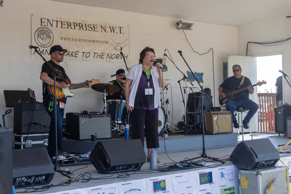 Musicians at the 2024 Enterprise Gateway Jamboree. Ollie Williams/Cabin Radio