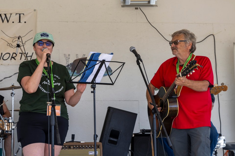 Musicians at the 2024 Enterprise Gateway Jamboree. Ollie Williams/Cabin Radio