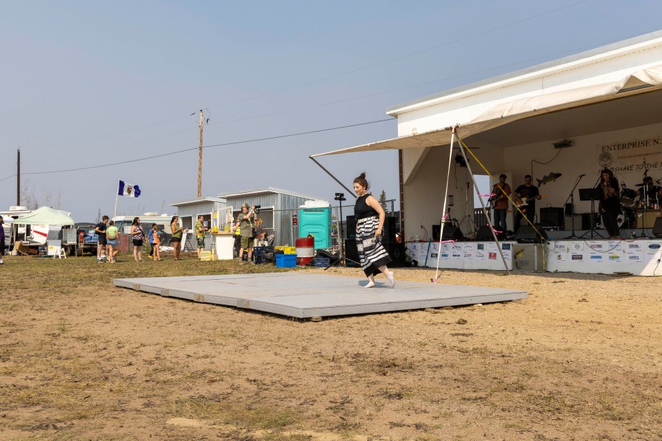 A dancer at the Enterprise Gateway Jamboree on August 10, 2024. Ollie Williams/Cabin Radio