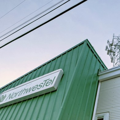 A Northwestel building in Inuvik. Sarah Pruys/Cabin Radio