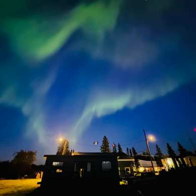 The lights over Nahanni Butte. Photo: Soham Srimani
