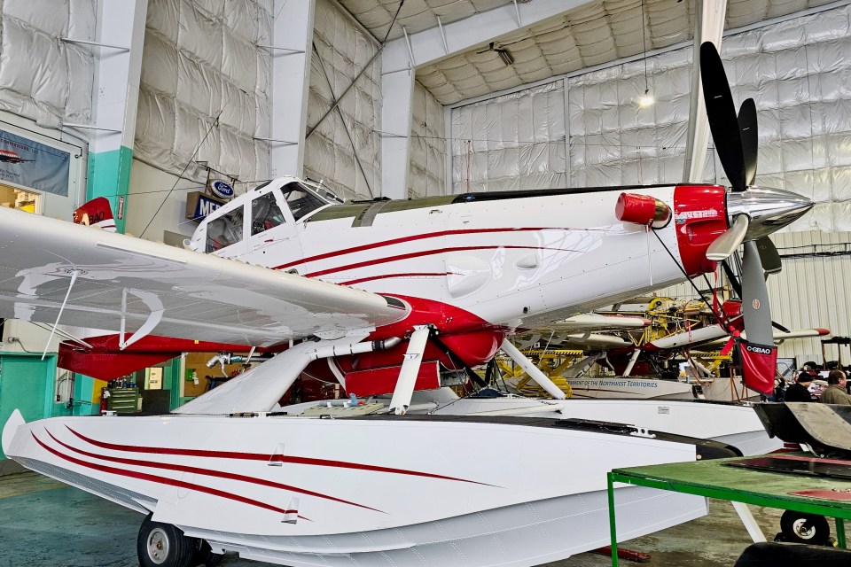 The AT-802A dual seat trainer at Buffalo's hangar. Ollie Williams/Cabin Radio