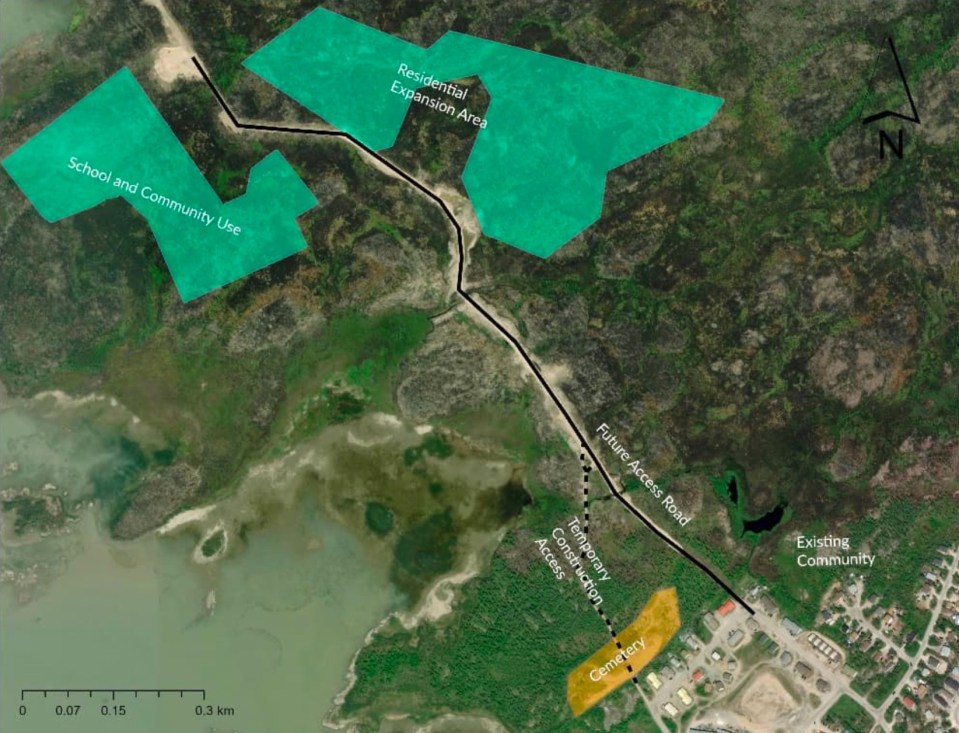 A Behchokǫ̀ community government image shows where a new subdivision is planned.