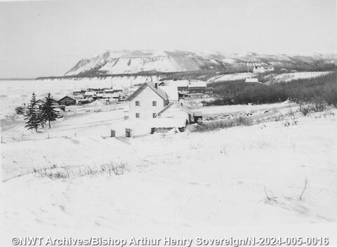 Bear Rock in Tulita, taken between 1932 and 1940. Bishop Arthur Henry Sovereign/NWT Archives