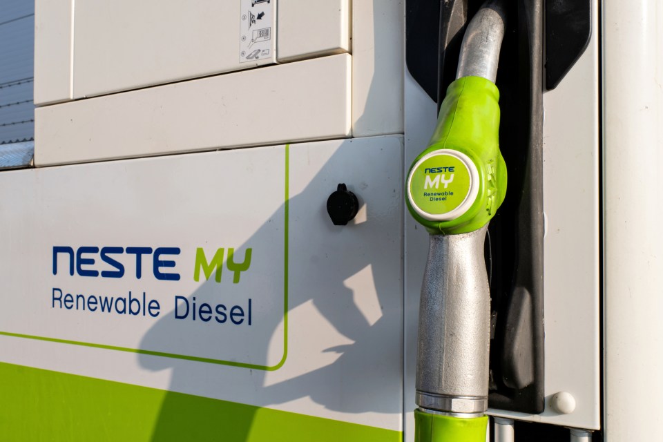 A stock image of a Neste-branded fuel pump. Bjorn Wylezich/Dreamstime