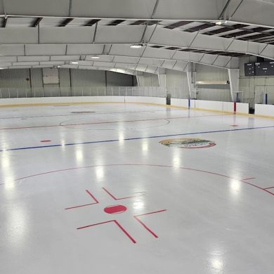 Fort McPherson's arena is seen in a photo supplied by the hamlet.