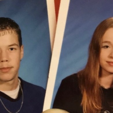 Lance Beaulieu, left, and Kari VanGeffen in high school photos submitted by Kari.