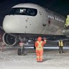 An Air Canada Airbus A220 arrives at Yellowknife Airport in October 2024. Ollie Williams/Cabin Radio
