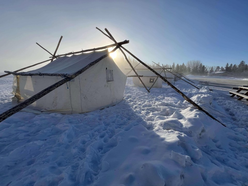 Wall tents set up for Frolics. Photo: Submitted