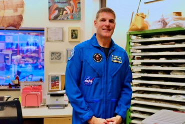 Canadian Space Agency astronaut Jeremy Hansen at the Prince of Wales Northern Heritage Centre. Emily Blake/Cabin Radio