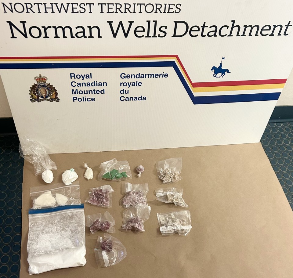 Drugs reportedly seized during a winter road traffic stop. Photo: RCMP