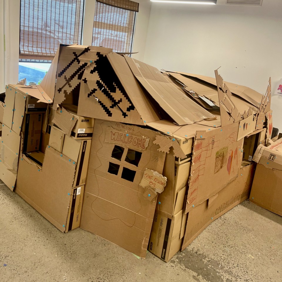 A Minecraft fortress at the camp. Photo: Submitted