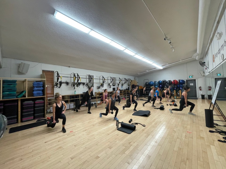 An exercise class for physicians organized by the NWT Medical Association. Photo: Submitted