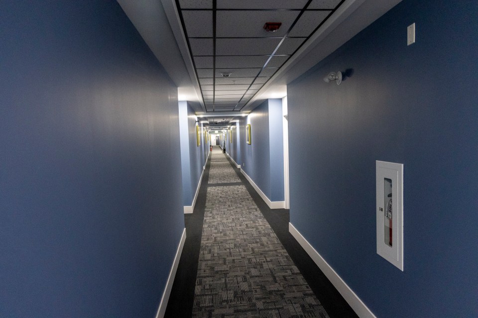 A hallway inside The View. Ollie Williams/Cabin Radio