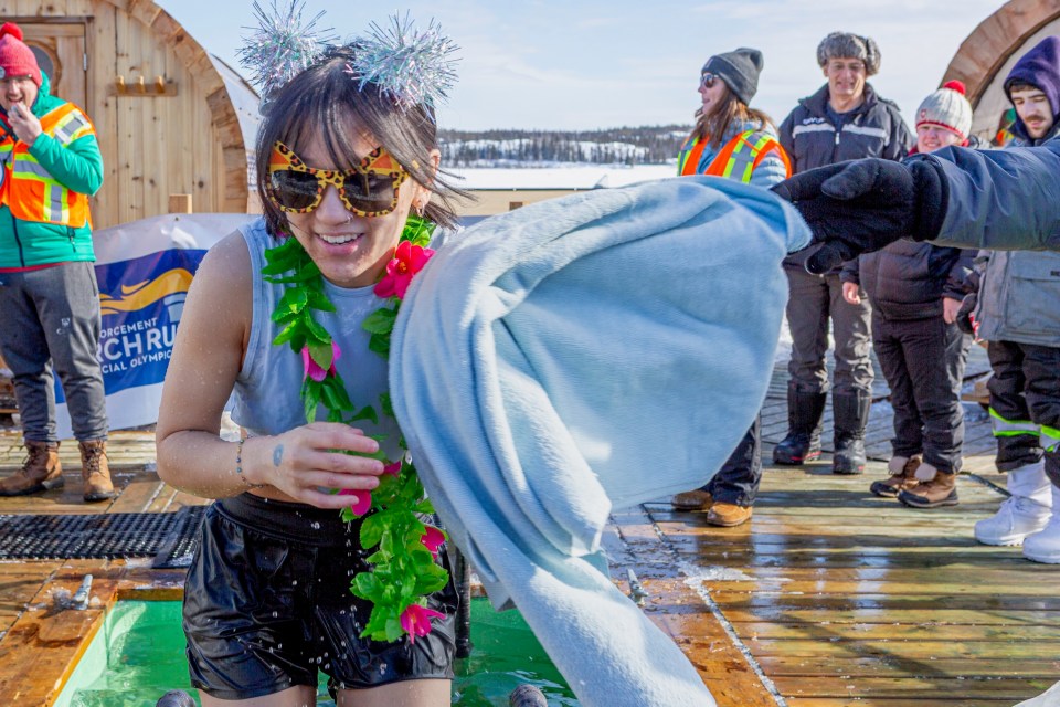 The first thing most people do is reach for a towel on exiting the pool. Photo: Val Pond Photography