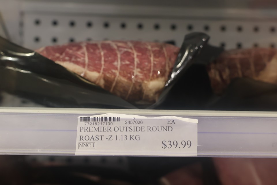 The cost of frozen meat at Fort Good Hope's Co-Op. Aastha Sethi/Cabin Radio