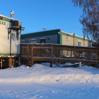 The Yellowknife day shelter on 49 Street. Emily Blake/Cabin Radio
