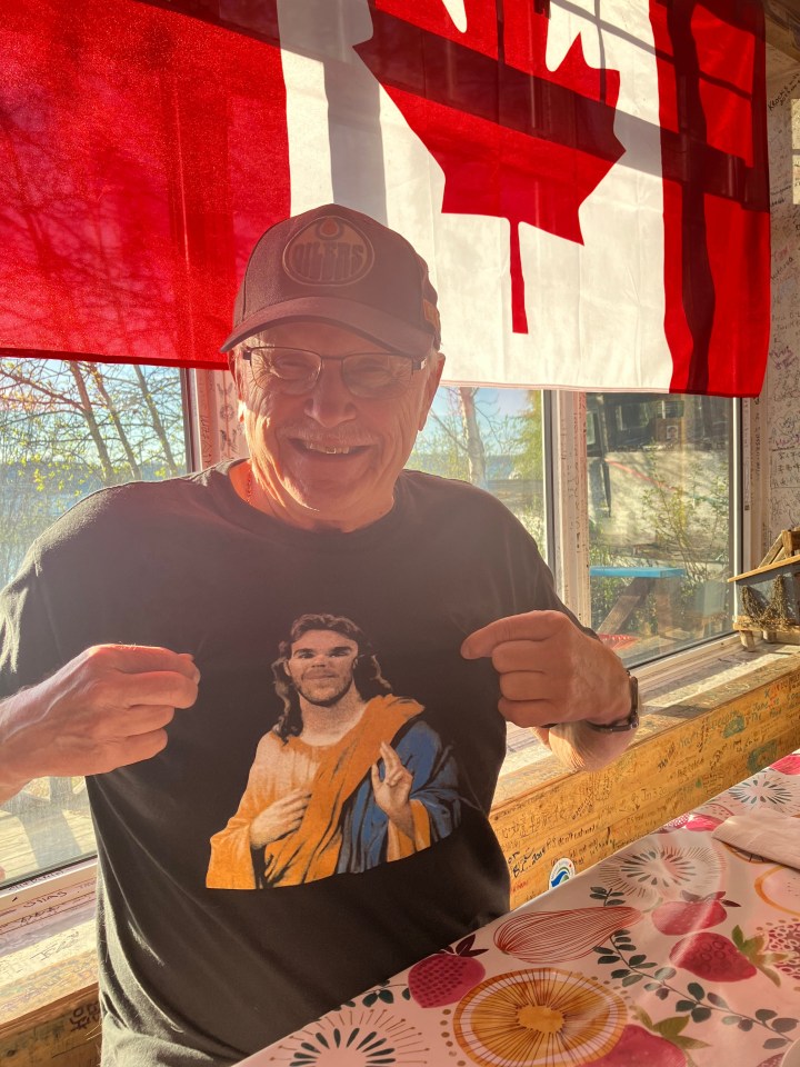 "Oilers superfan Lloyd at Bullocks," wrote Gerri Whiteford.