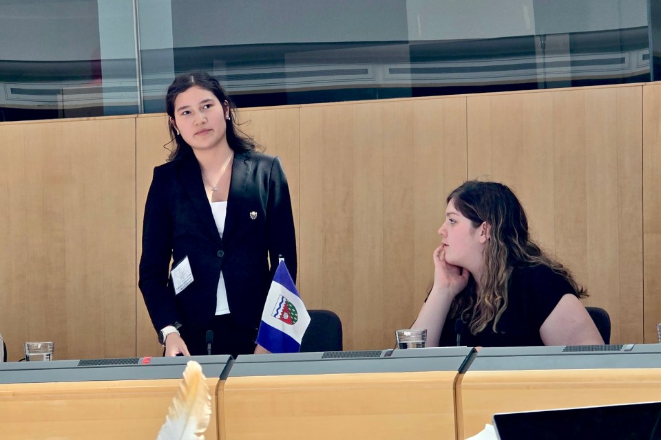 Kam Lake youth MLA Liyah Yakeleya-Grymaloski, left. Photo: Robert Hawkins