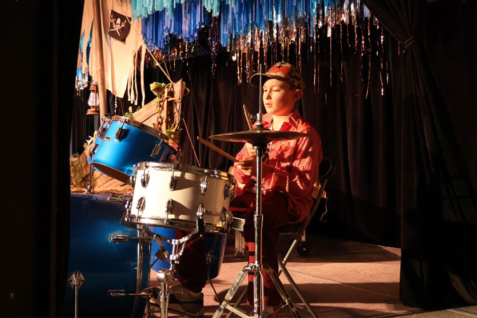 Drummer on stage.