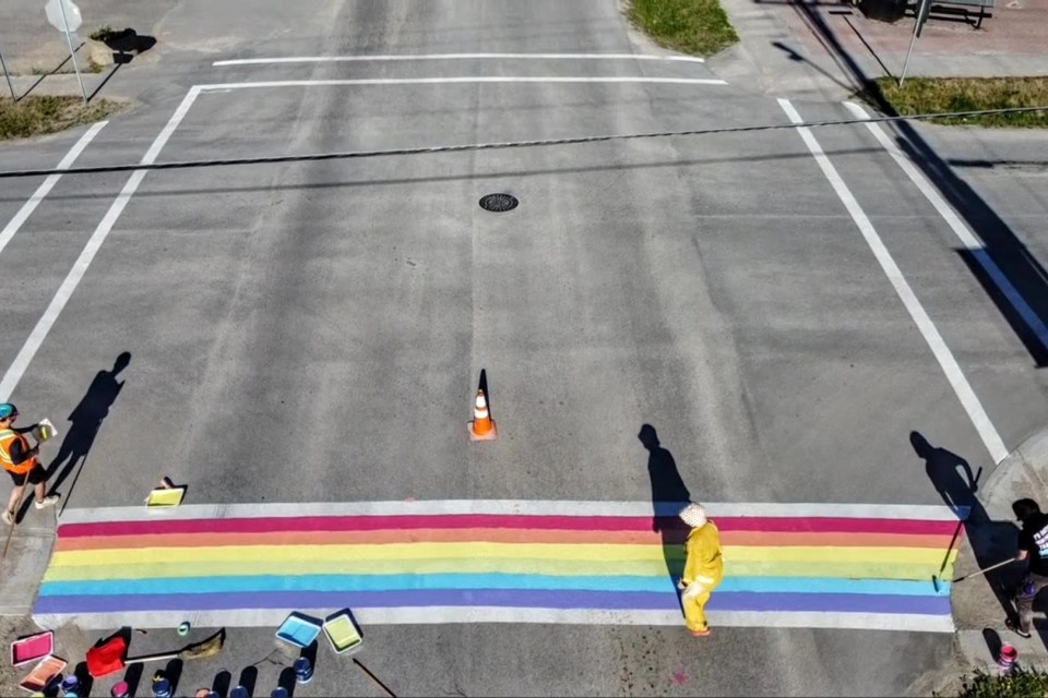 The crosswalk from the air. Karli Zschogner for Cabin Radio