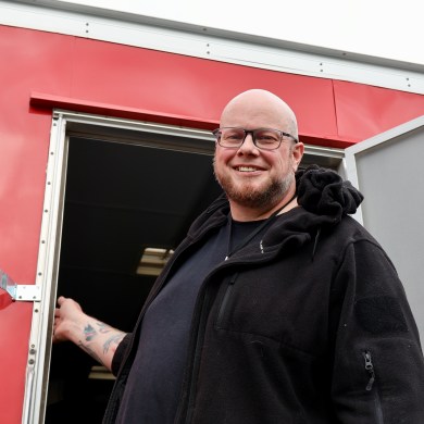 Yellowknife's Ethan Mackenzie, owner of Walrus Fried Fish & Griddle. Aastha Sethi/Cabin Radio