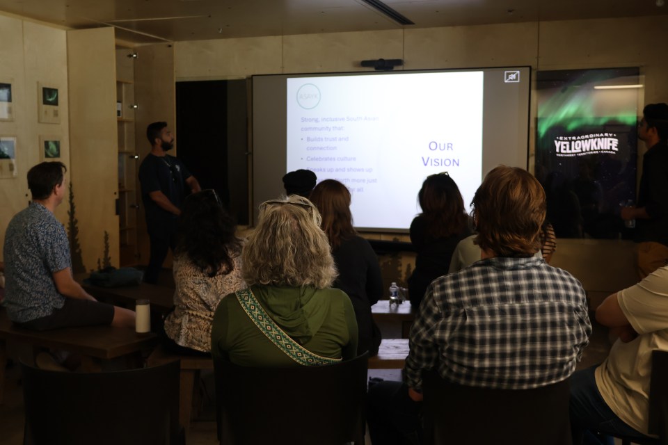 Attendees at Association of South Asians in Yellowknife's meeting on Saturday. Aastha Sethi/Cabin Radio