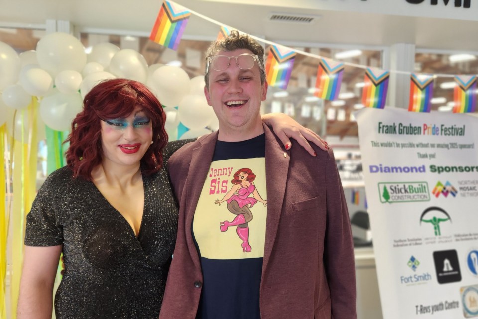 Jenny Sis, left, with Garett Cochrane. Karli Zschogner for Cabin Radio