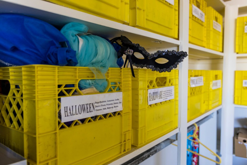 Boxes of electronics, hardware and supplies for special occasions at Next to New. Ollie Williams/Cabin Radio