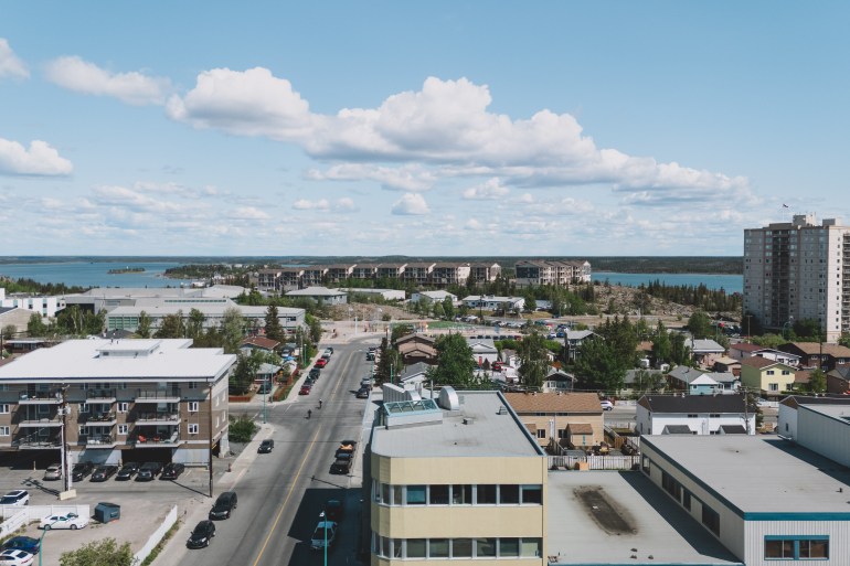 Downtown Yellowknife on June 18, 2025. Sarah Pruys/Cabin Radio