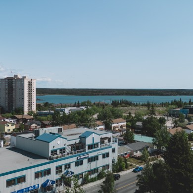 Downtown Yellowknife on June 18, 2025. Sarah Pruys/Cabin Radio
