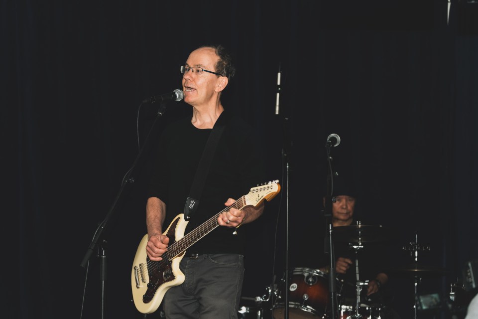 Jimmy Georges – they weren't clear on who was Jimmy and who was George – perform a song in French. Sarah Pruys/Cabin Radio