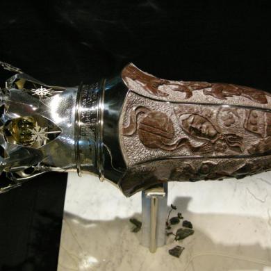 The head of the mace is seen in a photo published to the Legislative Assembly website.