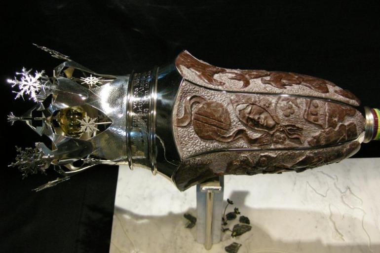 The head of the mace is seen in a photo published to the Legislative Assembly website.
