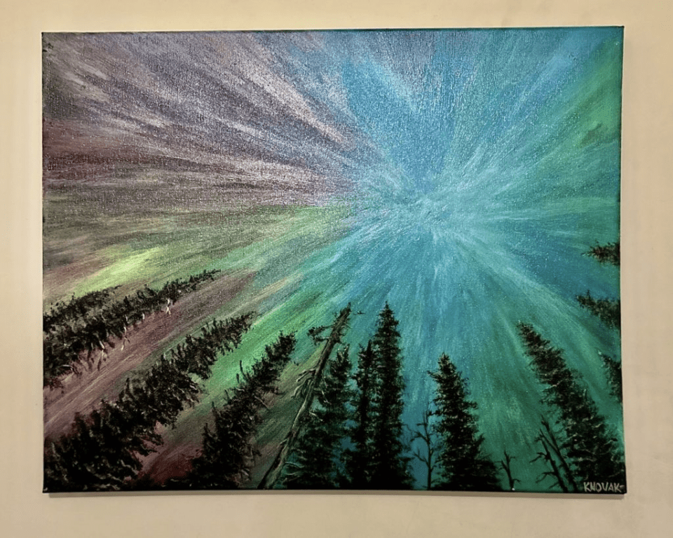 A glow-in-the-dark painting by Karen Novak - from Leni Bonjour-Liss