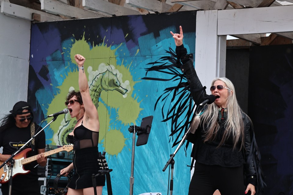 The Johnnys had started Warm the Rocks prior to the storm. Aastha Sethi/Cabin Radio