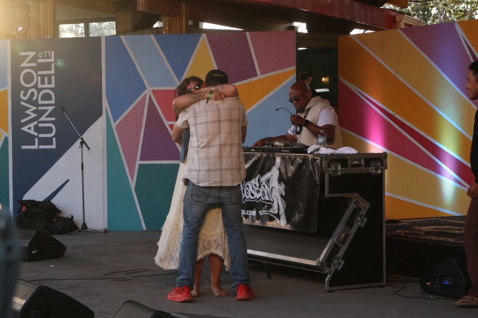 The moment on stage. Serra Hamilton/Cabin Radio