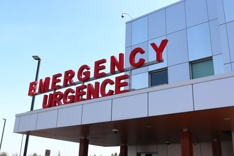 The emergency department entrance at Stanton Territorial Hospital. Emily Blake/Cabin Radio