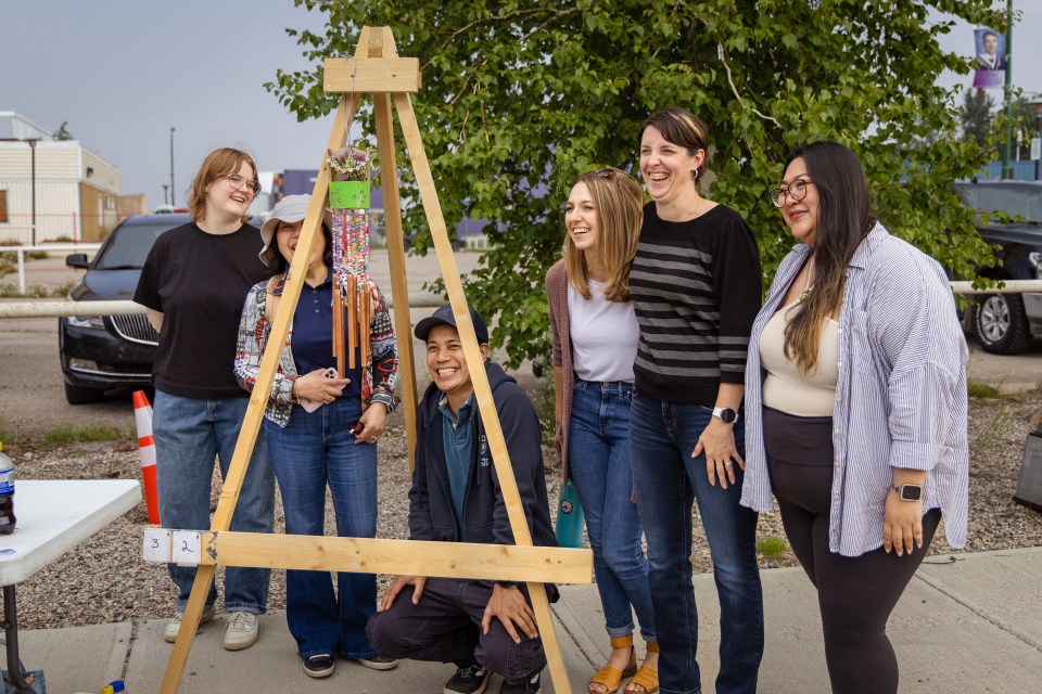 The Town of Hay River's wind chime entry. Ollie Williams/Cabin Radio