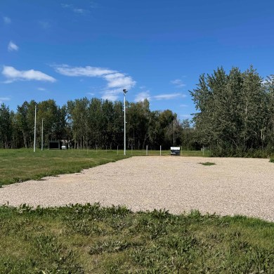 A wide shot of Hay River's dog park, which is currently under construction. Photo: Town of Hay River