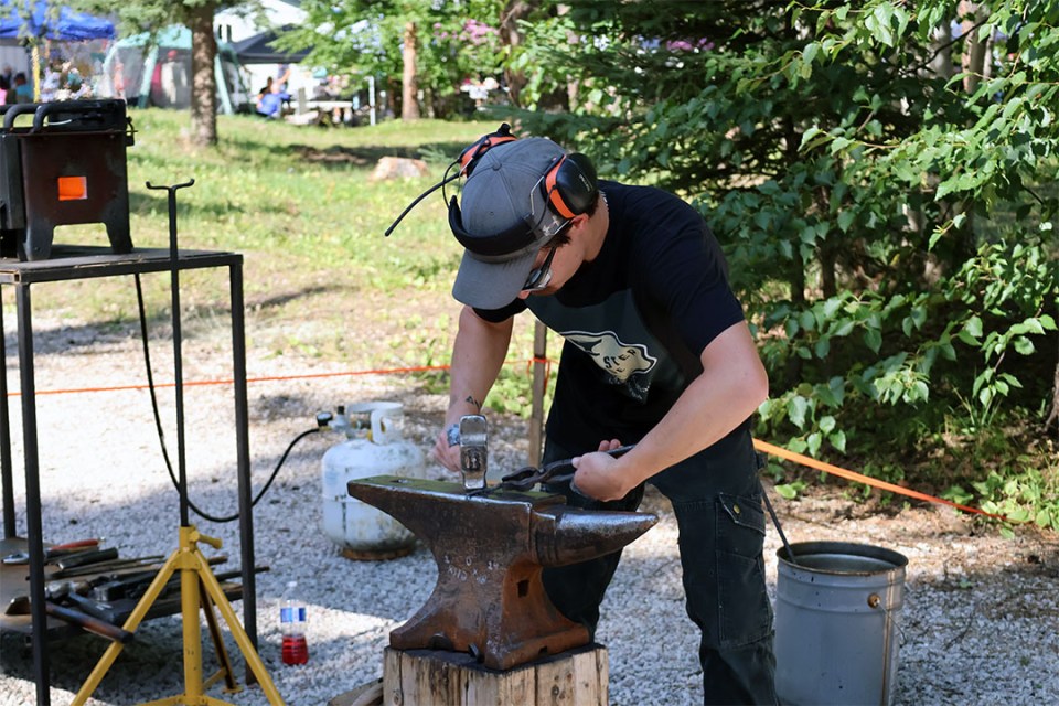 Blacksmithing demonstration