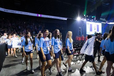 Athletes at the 2025 Canada Games opening ceremony. Ollie Williams/Team NT