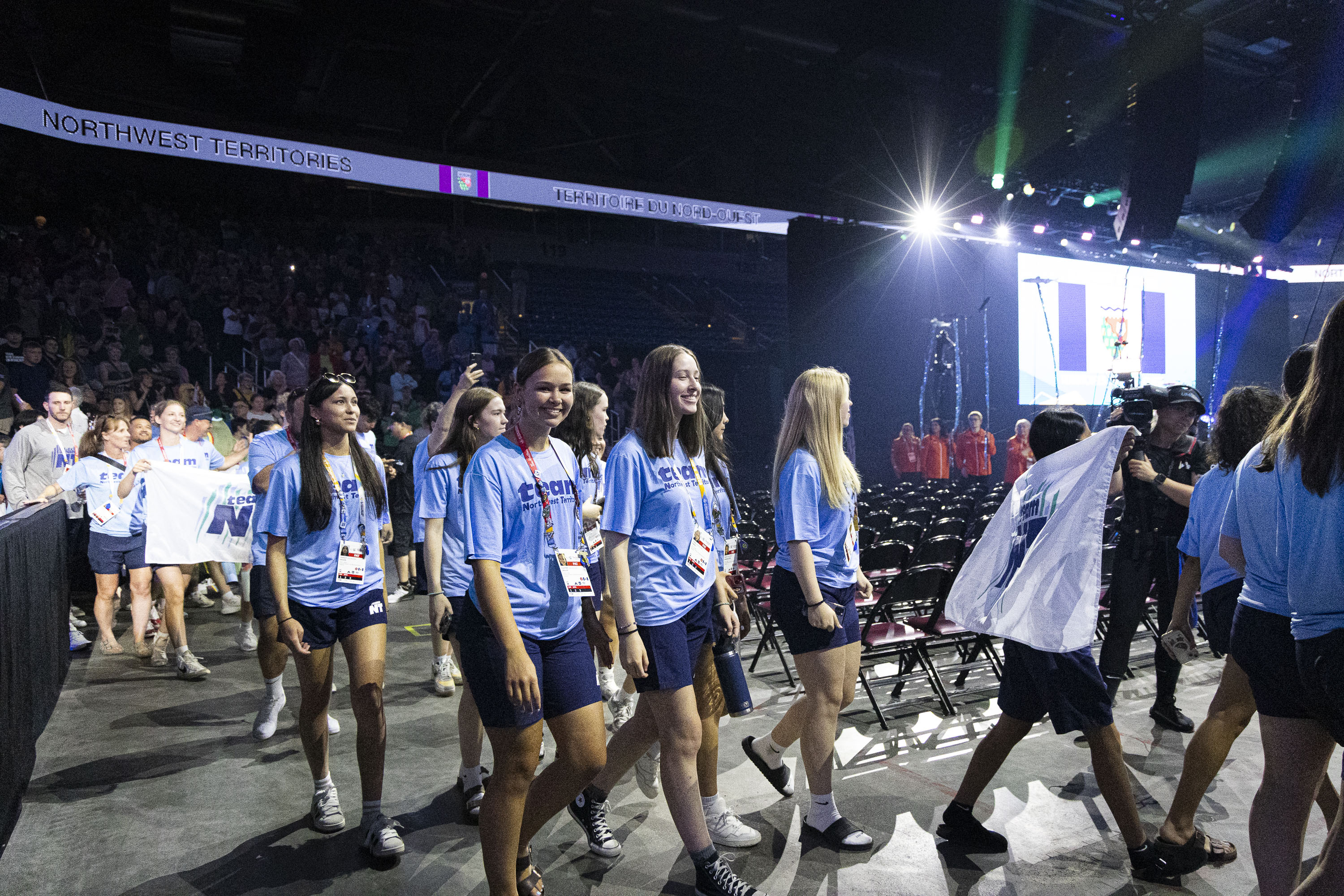 Athletes at the 2025 Canada Games opening ceremony. Ollie Williams/Team NT
