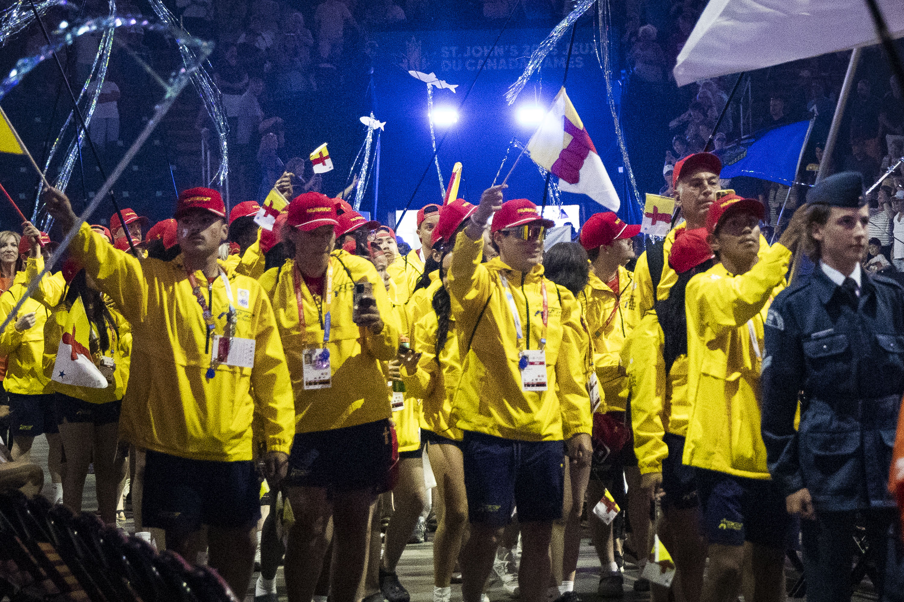 Nunavut team members at the 2025 Canada Games opening ceremony. Ollie Williams/Team NT