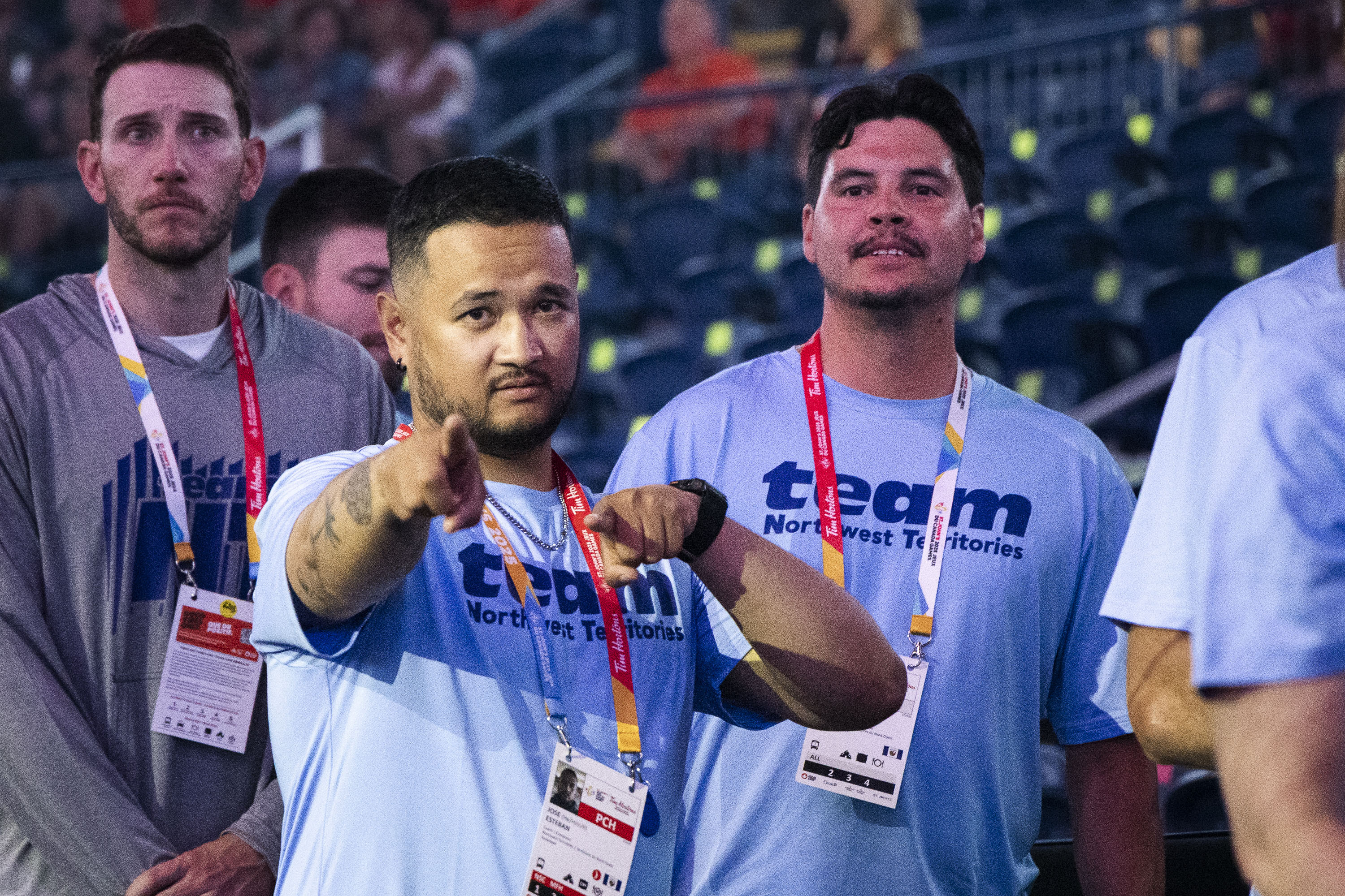 Team members at the 2025 Canada Games opening ceremony. Ollie Williams/Team NT