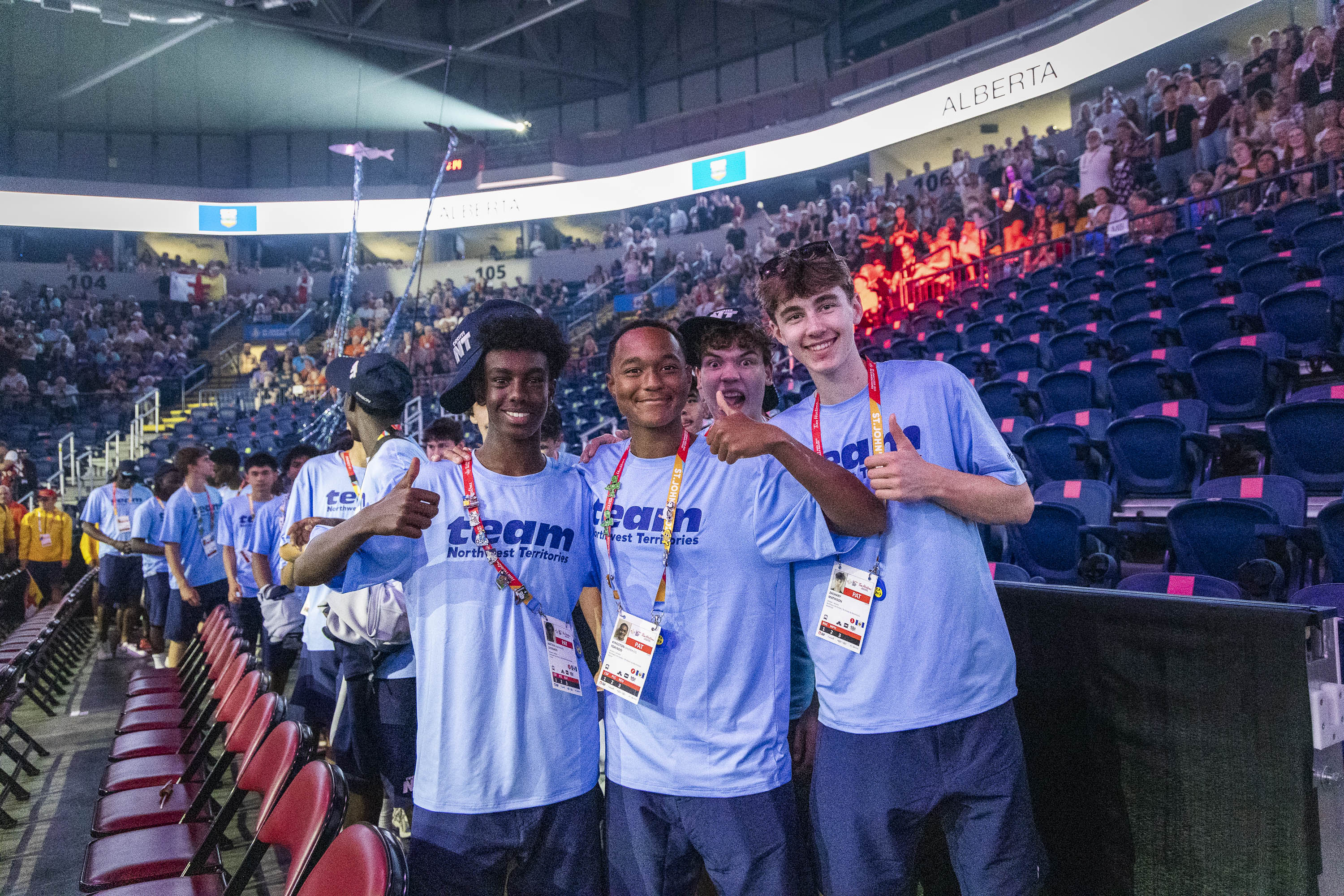 NWT team members at the 2025 Canada Games opening ceremony. Ollie Williams/Team NT
